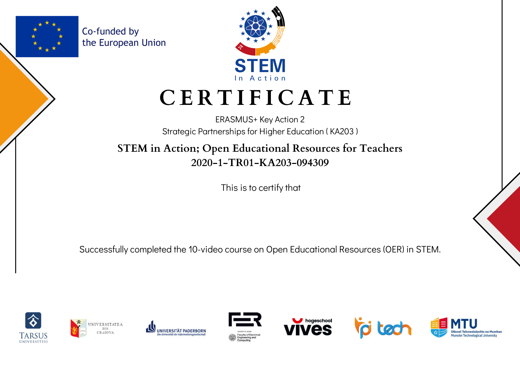 Self-assessment and Certificate